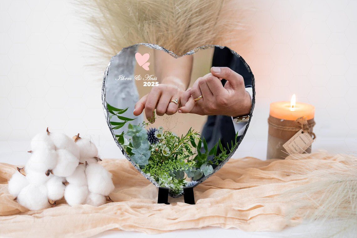 Pierre cœur "Mariage"